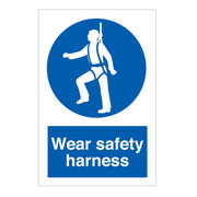 Wear Safety Harness Sign